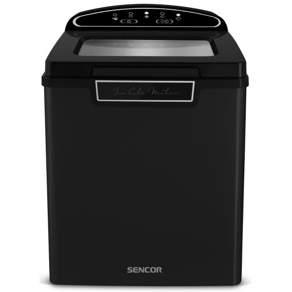 Льодогенератор побутовий Sencor SIM3000BK, 105 Вт, 12 кг/добу, об'єм 1.9л, приготування за 9 хв, 2 розміри льоду, чорний