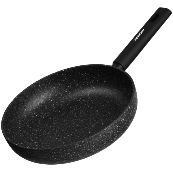 Сковорода глибока з кришкою ARDESTO Black Mars Alcor, 24см, алюміній, чорний