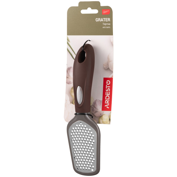 Тертка ARDESTO Gemini, 21.5см, нержавіюча сталь, пластик, сіро-коричневий