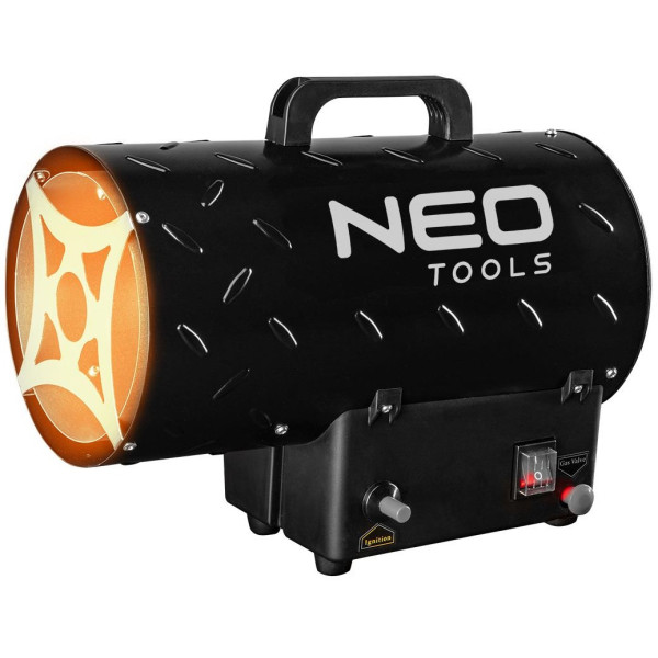 Теплова гармата газова Neo Tools, 15кВт, 150м2, 580м3/год, чорний, 3.68кг