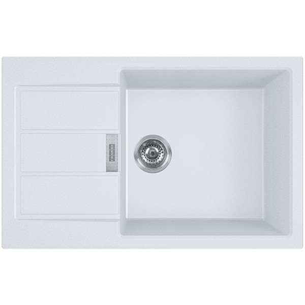 Мийка кухонна Franke Sirius, тектонайт, прямокутник, з крилом, 780х500х200мм, чаша - 1, накладна, S2D 611-78 XL , білий