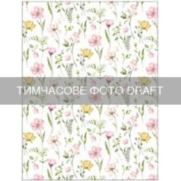Рушник для кухні ARDESTO Spring flowers 50x68см, 100% бавовна, білий