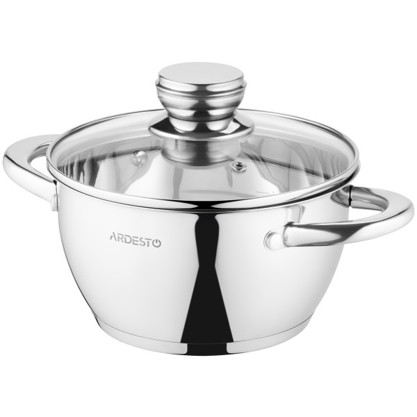 Каструля зі скляною кришкою ARDESTO Gemini Lucca, 2.3л, нержавіюча сталь