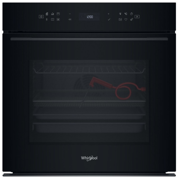 Духова шафа Whirlpool електрична, 73л, A+, дисплей, конвекція, піроліз, телескопічні напрямні, чорний