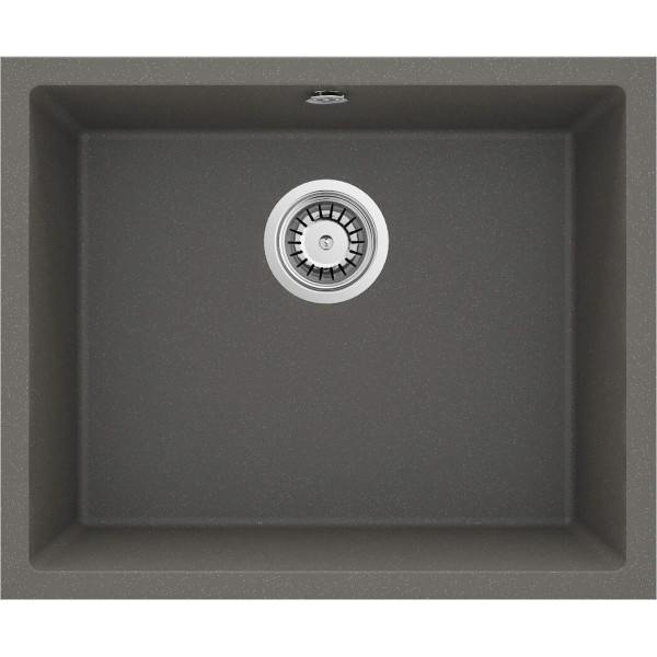 Мийка кухонна Deante Corda, граніт, квадрат, без крила, 550х460х204мм, чаша - 1, вбудована, антрацит