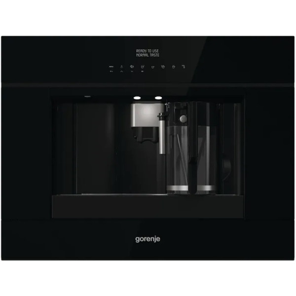 Кавомашина Gorenje вбудована, 1,8л, зерно+мелена, автомат.капуч, дисплей, сернор.керування, підсвітка, чорний