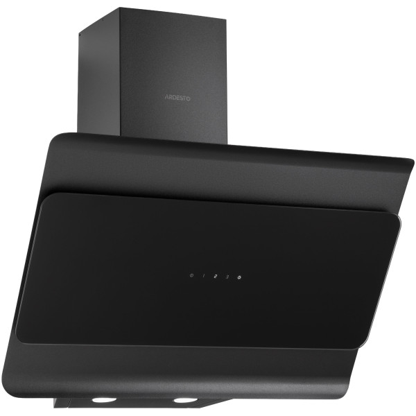 Витяжка ARDESTO похила, 60см, 900м3ч, скло, 2х1Вт LED, сенсор, чорний