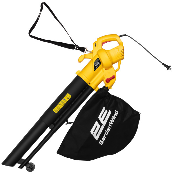 Повітродув-пилосос садовий мережевий 2Е GardenWind 3000Вт 3в1 250км/год мішок 40л 2.7кг