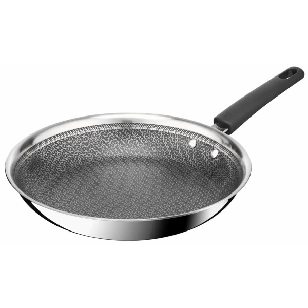 Сковорода Tefal Emotion+ Power, 28см, нержавіюча сталь, серцевина-алюміній, хромована сталь, бакеліт