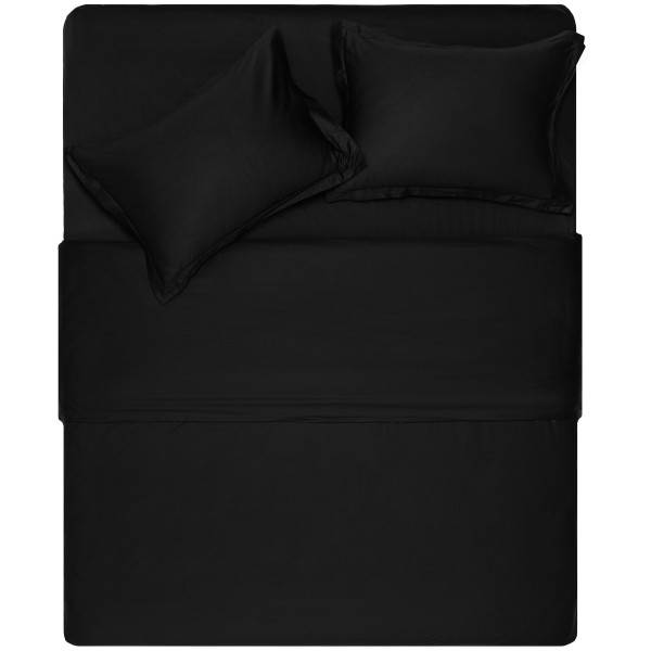Простирадло на резинці ARDESTO Mix&Match Premium, 160х200+30см, 100% бавовна, сатин, чорний