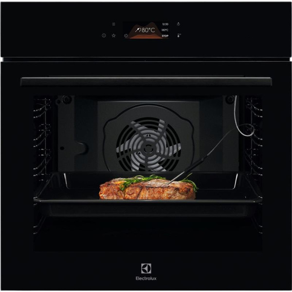 Духова шафа Electrolux електрична, 72л, A+, дисплей, конвекція, телескопічні напрямні, чорний