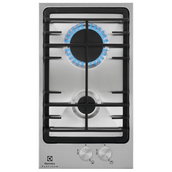 Варильна поверхня Electrolux газова, 30см, чавун, Доміно, нерж