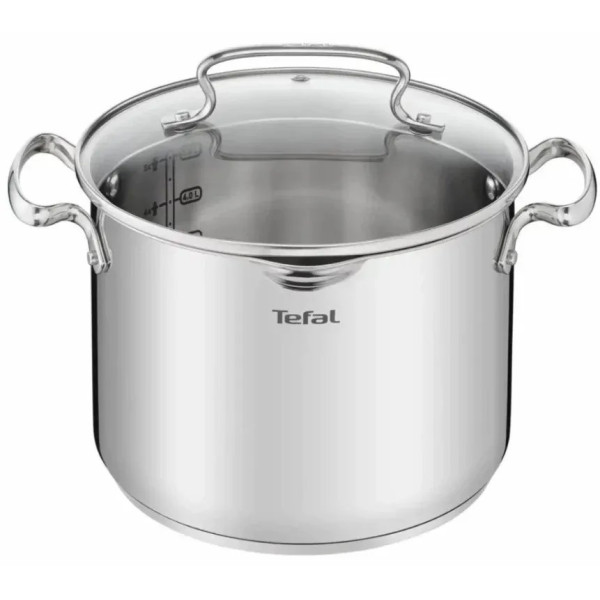 Каструля Tefal Duetto+, з кришкою, 6л, нержавіюча сталь