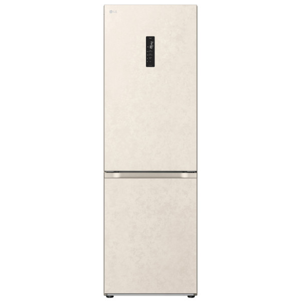 Холодильник LG з нижн. мороз., 186x60х68, холод.відд.-234л, мороз.відд.-110л, 2дв., E, NF, інв., диспл зовн., Fresh Сonverter, Metal Fresh, бежевий