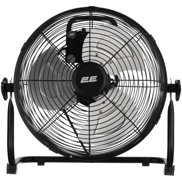Вентилятор підлоговий 2E PowerWind 30A професійний, 30см, 60Вт, кнопки, двигун алюміній 100%, чорний