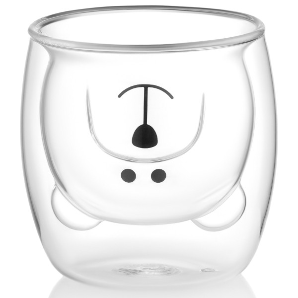 Набір чашок з подвійними стінками ARDESTO Animals, 250мл, 2шт, боросилікатне скло, прозорий