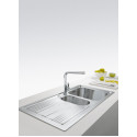 Мийка кухонна Franke Logica, нерж.сталь, прямокутник, з крилом, 1000х500х180мм, чаша - 1,5, врізна, line LLL 651, нерж декор