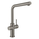 Комплект змішувача для кухні Grohe Red Duo і бойлерна система M розміру, матовий графіт