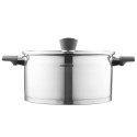 Каструля зі скляною кришкою ARDESTO Gemini Trento, 5.2л, нержавіюча сталь, бакеліт