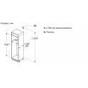 Холодильник Bosch вбудований з нижн. мороз., 194х56х55, xолод.відд.-215л, мороз.відд.-75л, 2дв., NF, білий