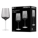 Набір келихів для вина ARDESTO Black Mars Alcor 560мл, 2шт, скло, сірий