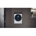 Пральна машина Haier фронтальна, 9кг, 1400, B, 44см, дисплей, пара, інвертор, люк чорний, прямий привід, білий
