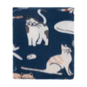 Плед ARDESTO Fleece 130x160см, 100% поліестер, котики, синій