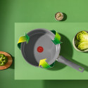 Сотейник з кришкою Tefal Renewal, 24см, алюміній, бакеліт, скло, сірий