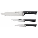 Набір ножів Tefal Ice Force, 3шт, нержавіюча сталь, пластик, чорний