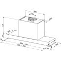 Витяжка Faber Т-подібна, 90см, 1219м.куб/год, Ultra Slim X Kl A90, нерж