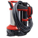 Насос дренажний Einhell GE-DP 7535 N LL ECO 750Вт, 18500л/год, вис. 9м, глиб. 7м, нержавіюча сталь, 5.7кг