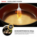 Сковорода ВОК Tefal Excellence Fusion,28см, алюміній, нержавіюча сталь, бакеліт, чорний