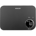 Ваги Sencor кухонні, 8кг, підключення до смартфону, AAAx2, пластик, чорний