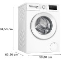 Пральна машина Bosch фронтальна, 8кг, 1400, A, 59см, дисплей, білий