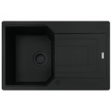 Мийка кухонна Franke Urban, фраграніт, прямокутник, з крилом, 780х500х220мм, чаша - 1, врізна, оборотна, UBG 611-78, чорний матовий