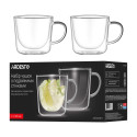 Набір чашок з ручками і подвійними стінками ARDESTO, 450мл, 2шт, боросилікатне скло, прозорий