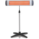 Обігрівач інфрачервоний UFO фламентін, 28м2, 2300Вт, мех. упр-ння, ун. монтаж, + ніжка, сірий/чорний
