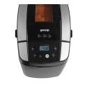 Хлібопічка Gorenje 800Вт, програм-1.2, макс.вага -1.2кг, форма прямокутник, пластик, чорний