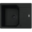 Мийка кухонна Franke Urban, фраграніт, прямокутник, з крилом, 620х500х220мм, чаша - 1, врізна, оборотна, UBG 611-62, чорний матовий