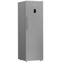 Морозильна камера Beko, 187x60x71, 286л, 1дв., E, NF, нержавіюча сталь