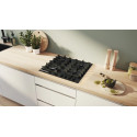 Варильна поверхня Bosch газова на склі, 60см, чавун, WOK, чорний