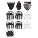 Набір для стрижки Babyliss, для бороди, вусів, голови, носа і тіла, акум., вібраційний мотор, насадок-9, сталь, сірий