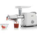 М'ясорубка Gorenje, 1800Вт, 2.1кг/хв, 2 решітки, насадка для ковбас, кеббе, томатів, 3 терки, пластик/метал, білий