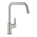 Змішувач для кухні Grohe Eurosmart, довж.виливу - 228мм, поворотний, 1важіль, супер сталь