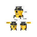 Пилосос професійний DeWalt 1050Вт 15кПа контейнер 20л 6.2кг