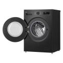 Пральна машина LG фронтальна, 9кг, 1400, A, 55см, дисплей, пара, інвертор, чорний