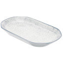 Блюдо ARDESTO Siena, 32х18см, біло-сіре, порцеляна