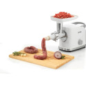 М'ясорубка Gorenje, 1800Вт, 2.1кг/хв, 2 решітки, насадка для ковбас, кеббе, томатів, 3 терки, пластик/метал, білий