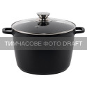 Каструля зі скляною кришкою глибока ARDESTO Gemini Lazio, 10л, алюміній, чорний
