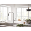 Змішувач для кухні Grohe Eurosmart, довж.виливу - 228мм, поворотний, 1важіль, супер сталь
